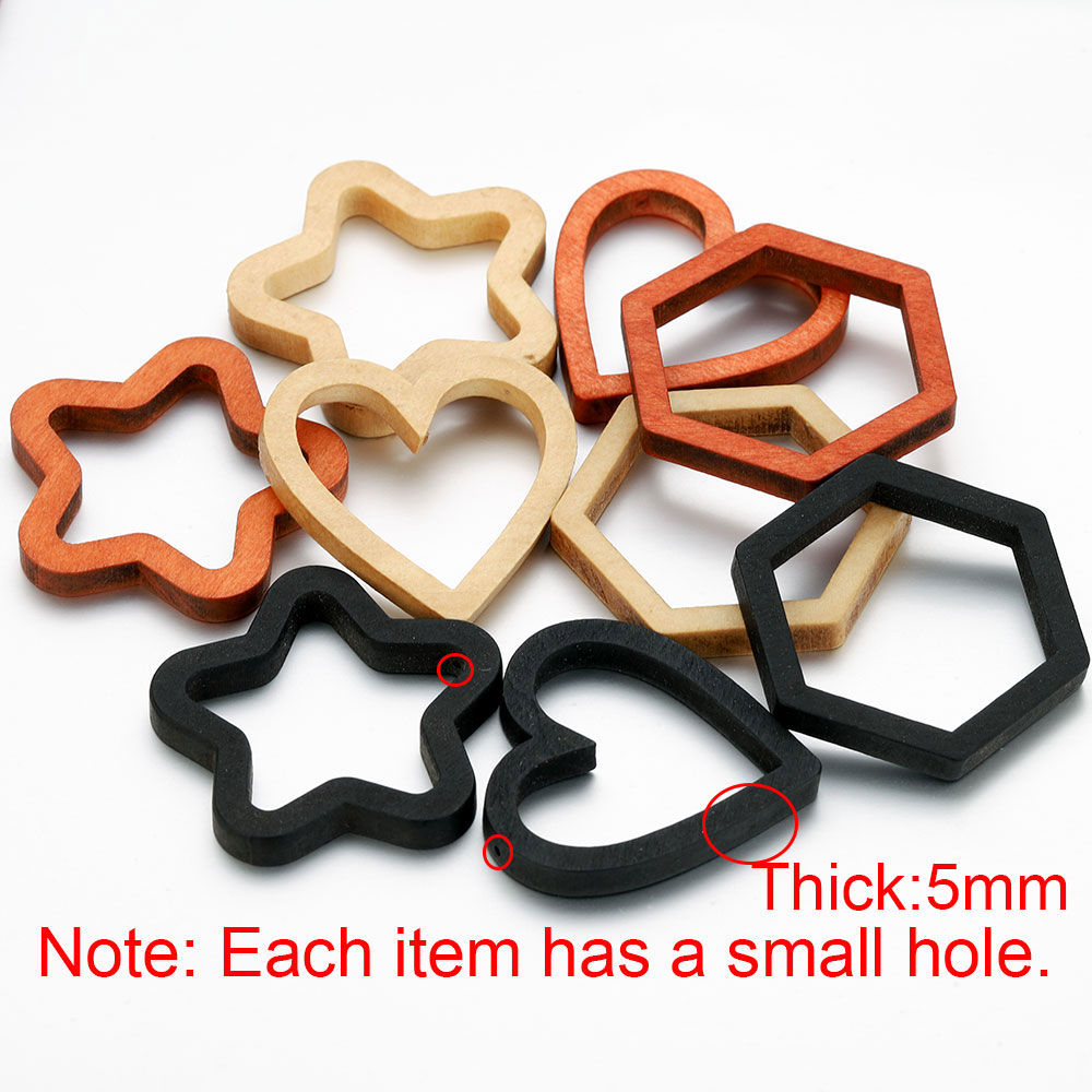 Bezels Pendant Resin - 10pcs Wood Heart Square Silicone Mold