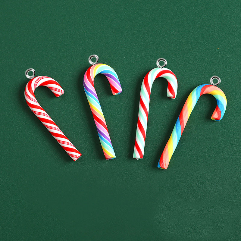 Resin Art Engagement - 10pcs Cute Clay Christmas Pendants Charms