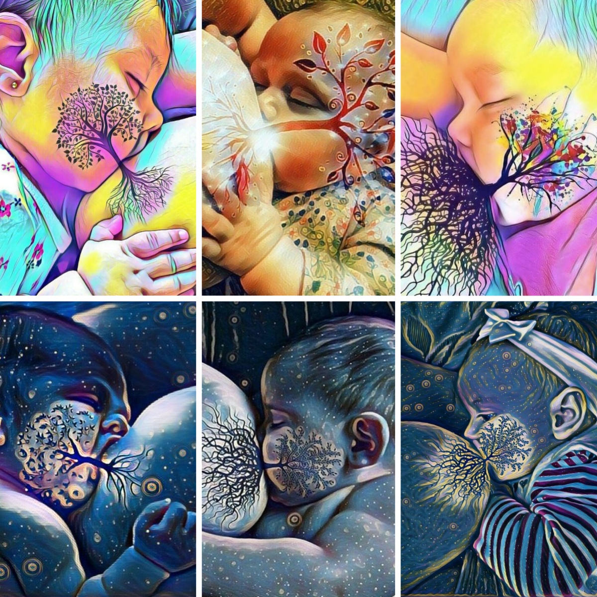 Resin Art Pregnancy - Breastfeeding Mother Art Tree of Life