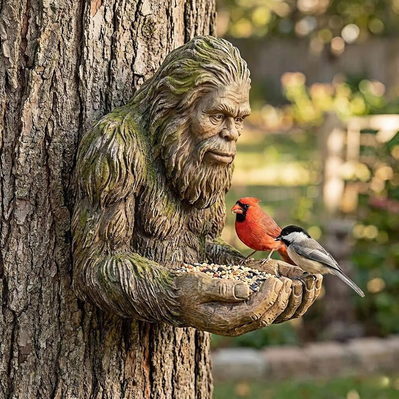 Resin Art Sculptures - 1Pc Bird Feeder Outdoor Decorative Feeder