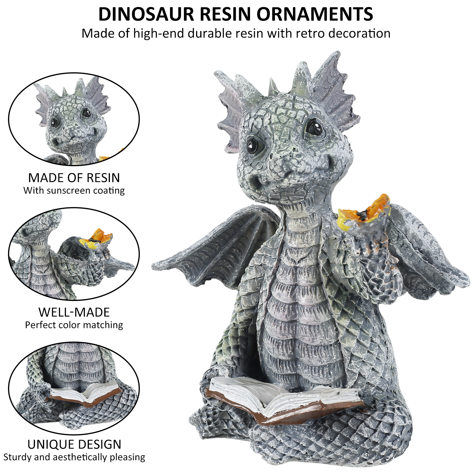 Resin Art Sculptures - Dragon Shape Sculptures Resin Giants Lawn