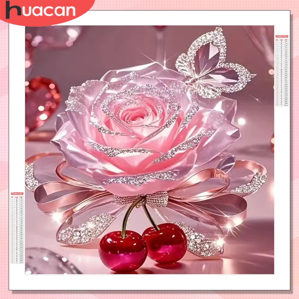 Resin Art Kitchen - HUACAN Diamond Mosaic Rose Flower Art