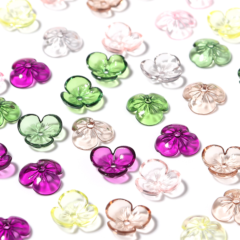 Resin Art Engagement - 20pcs/lot Transparent Resin Petal Beads Blossoms