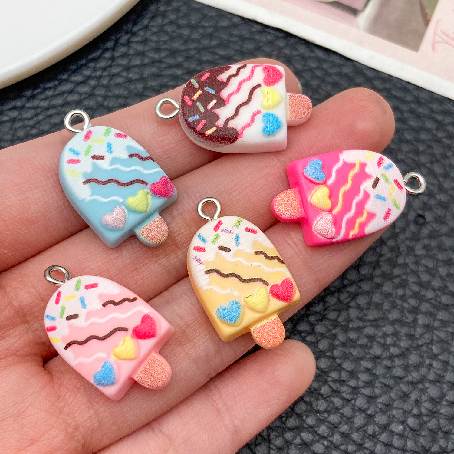 Resin Art Engagement - 5/10pcs Cute Fashion Resin Acrylic Ice