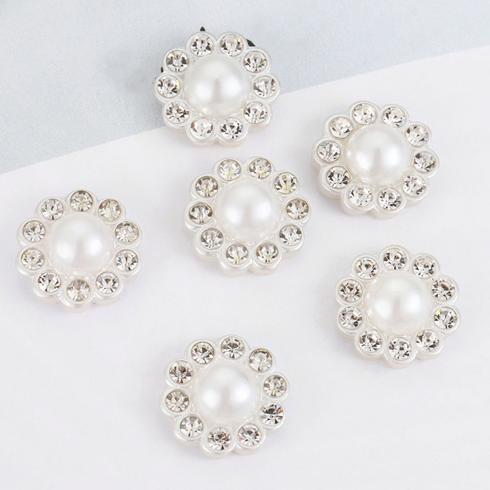 Resin Art Engagement - 50pcs White Flat Imitation Pearl Resin