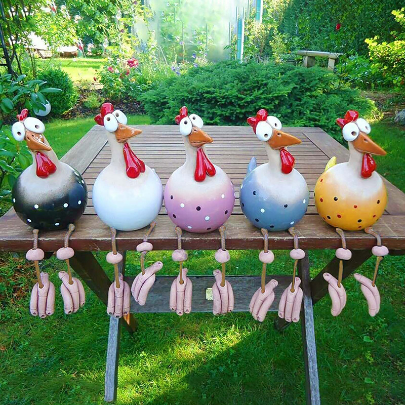 Funny Chicken Fence Decor Resi – обзор и цена Resin Art Sculptures