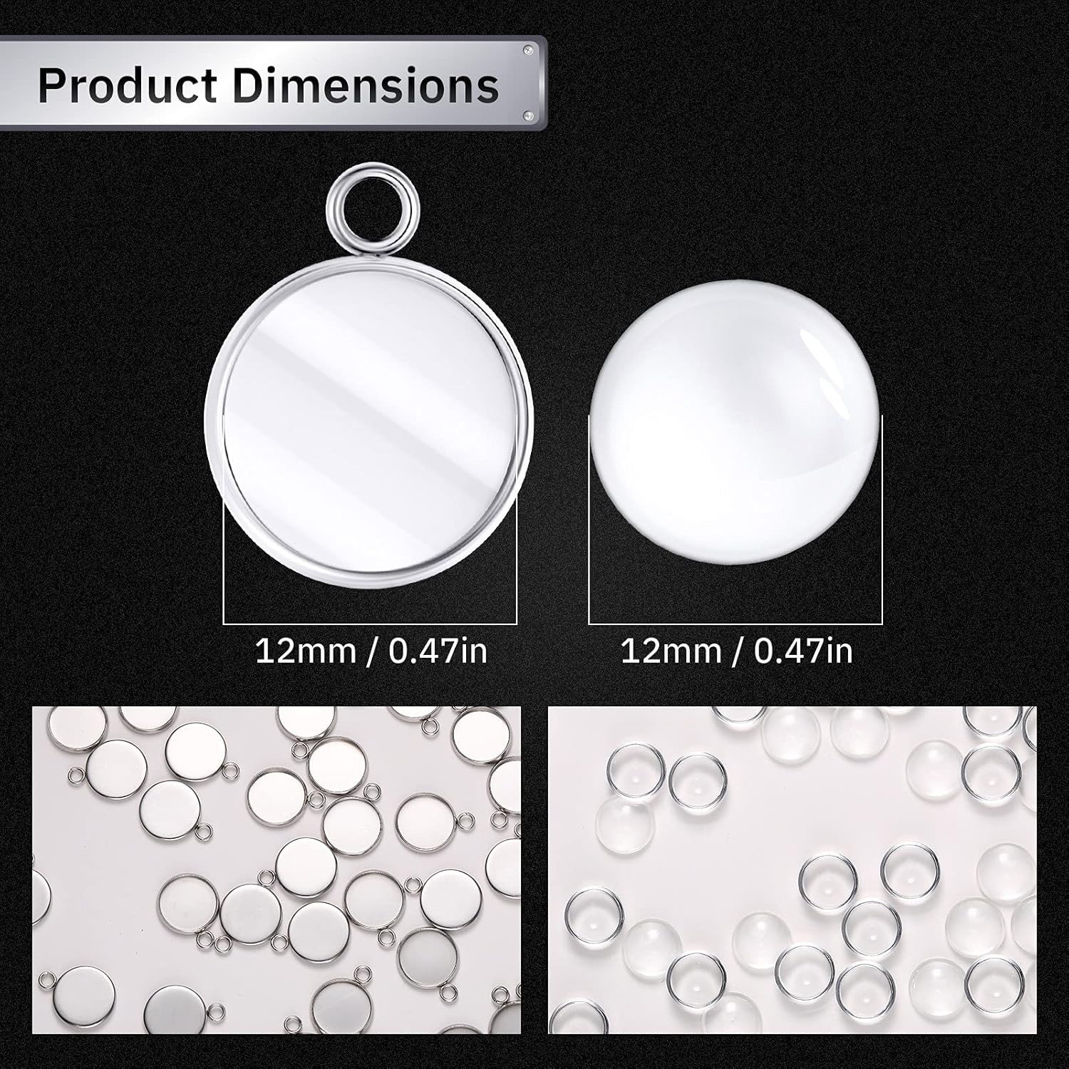 20 Pieces Stainless Steel Roun – обзор и цена Bezels Pendant Resin