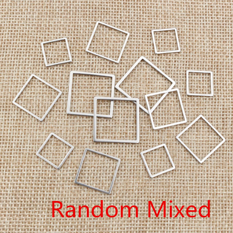 20pcs 3 Size Square Charm Gold – обзор и цена Bezels Pendant Resin