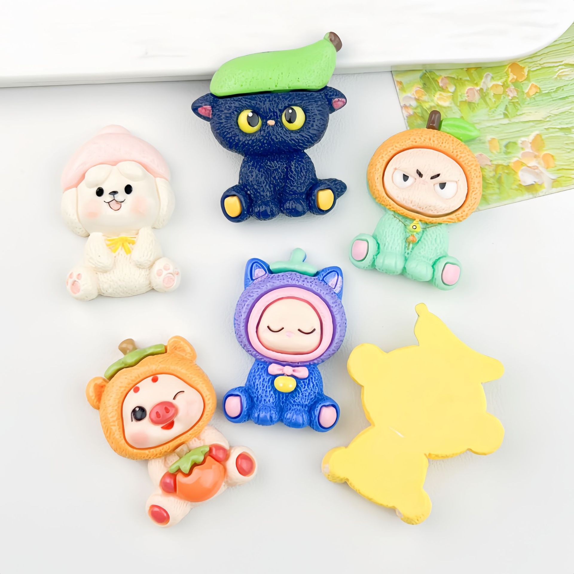 2pcs Cartoon big card sitting  – обзор и цена Resin Art Phone Case