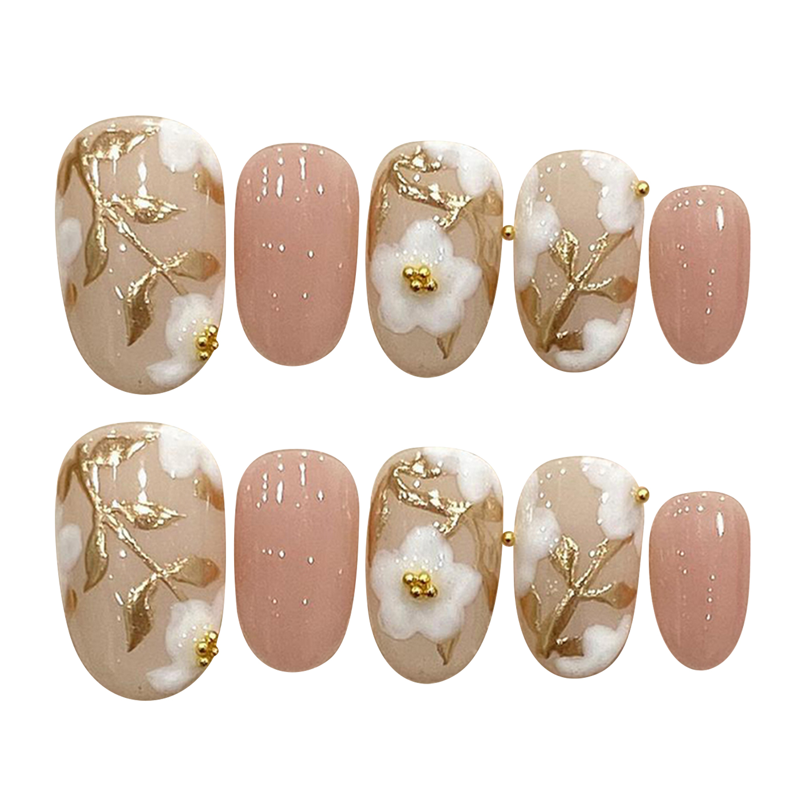 Handmade Press on Nails with W – обзор и цена Resin Art Flower