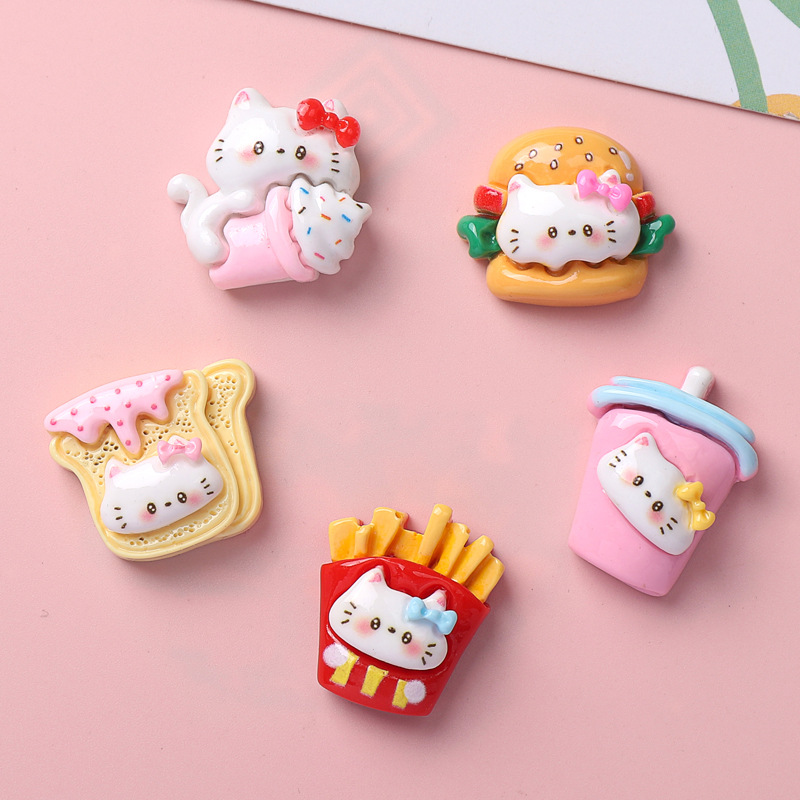 10/100PCS Cartoon glossy food, – обзор и цена Resin Art Phone Case