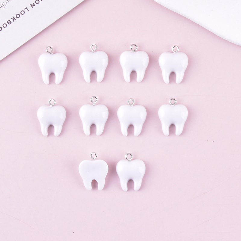 10pcs Cute White Teeth Resin P – обзор и цена Resin Art Engagement