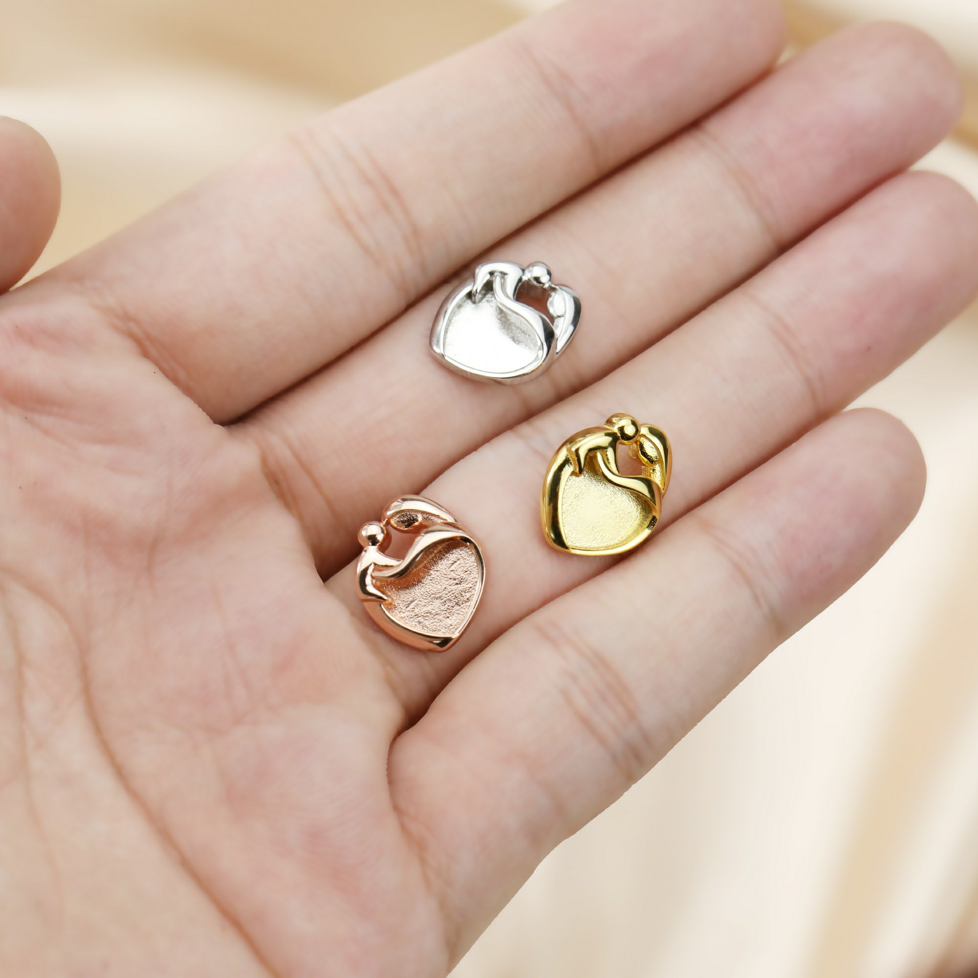 9MM Heart Bezel Settings Mothe – обзор и цена Bezels Pendant Resin