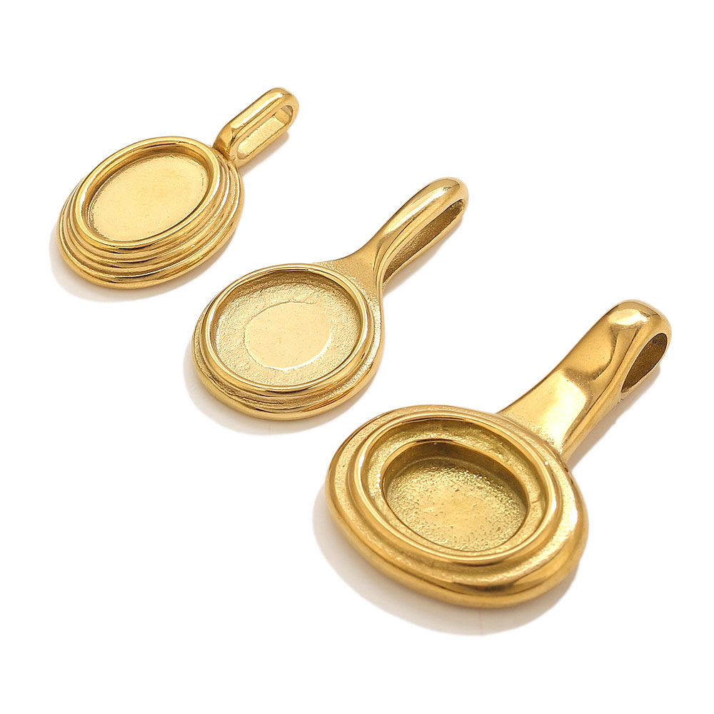 5pcs Stainless Steel Round Ova – обзор и цена Bezels Pendant Resin