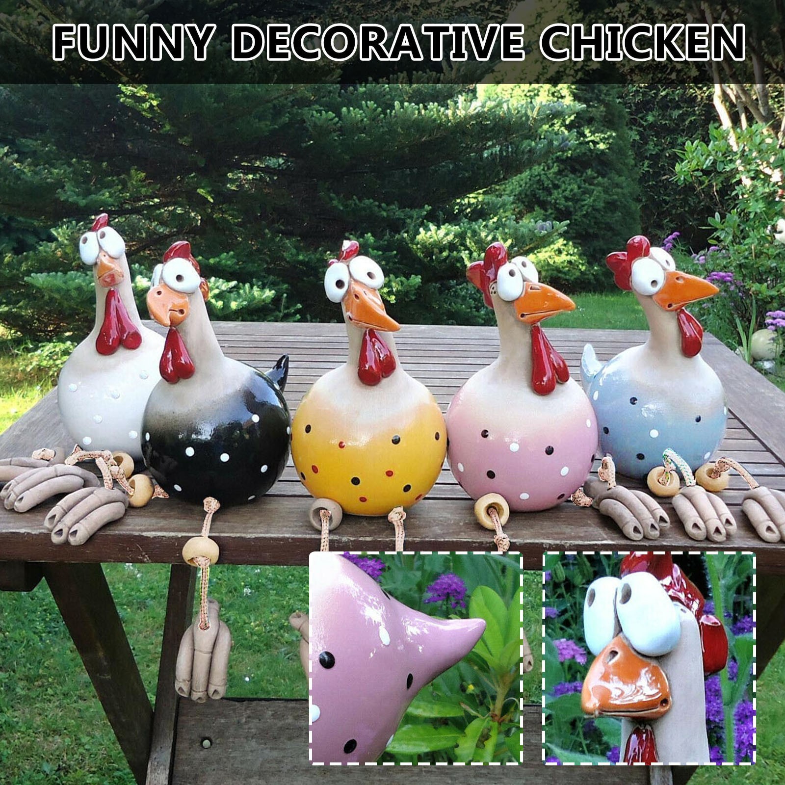Funny Chicken Fence Decor Resi – обзор и цена Resin Art Sculptures