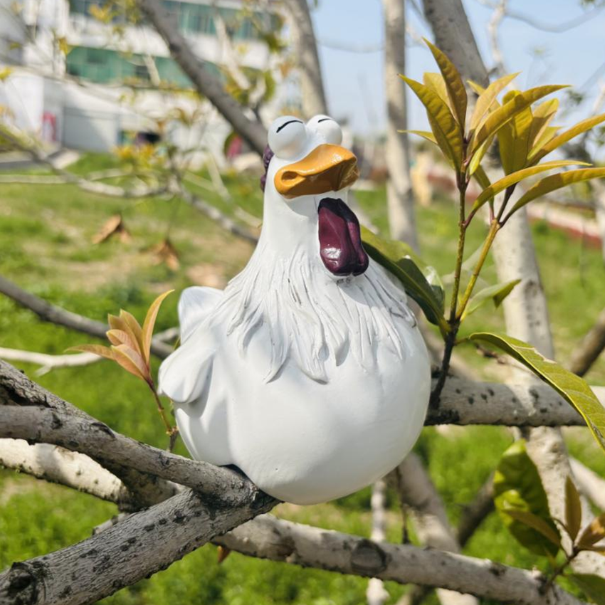 Funny Chicken Fence Decor Stat – обзор и цена Resin Art Sculptures