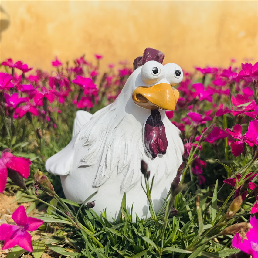 Funny Chicken Fence Decor Stat – обзор и цена Resin Art Sculptures