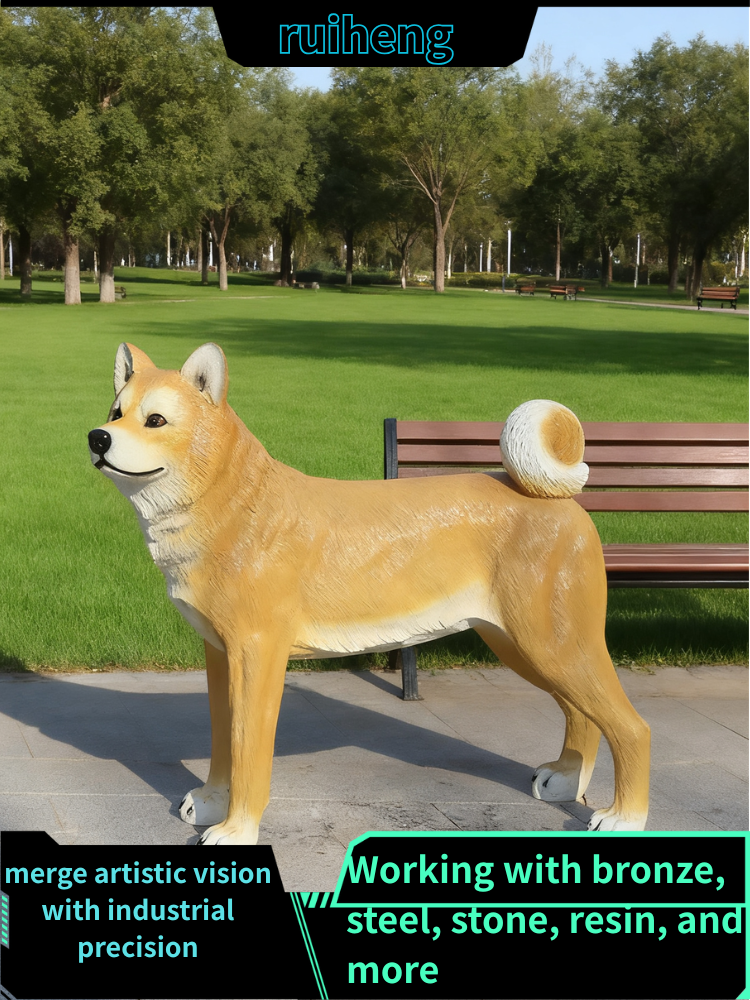 Realistic Akita Inu Dog Sculpt – обзор и цена Resin Art Sculptures