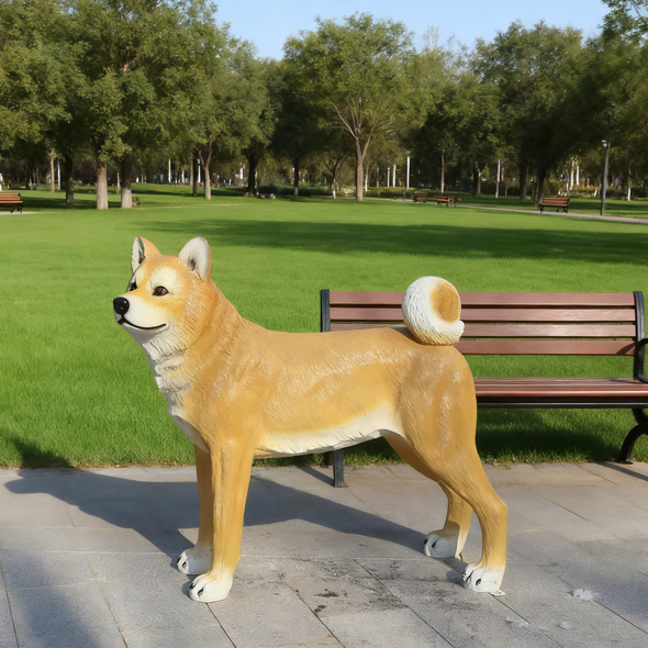 Realistic Akita Inu Dog Sculpt – обзор и цена Resin Art Sculptures
