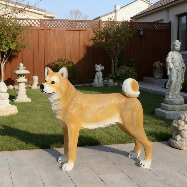 Realistic Akita Inu Dog Sculpt – обзор и цена Resin Art Sculptures