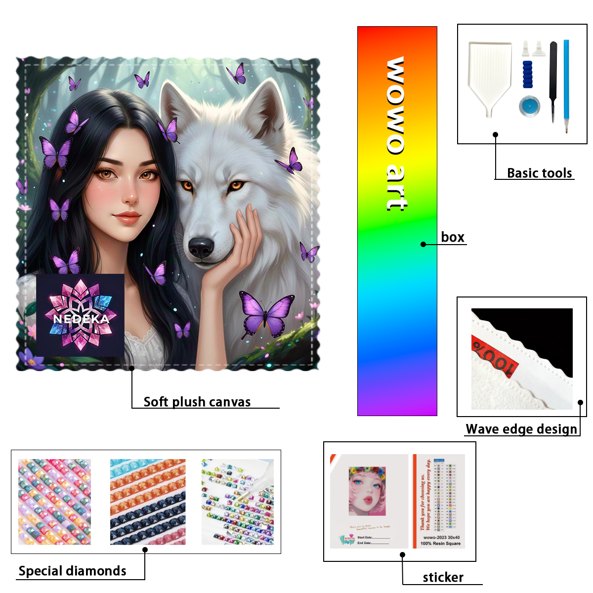 【NEDEKA_ Diamond Art】Purple Bu – обзор и цена Resin Art Purple