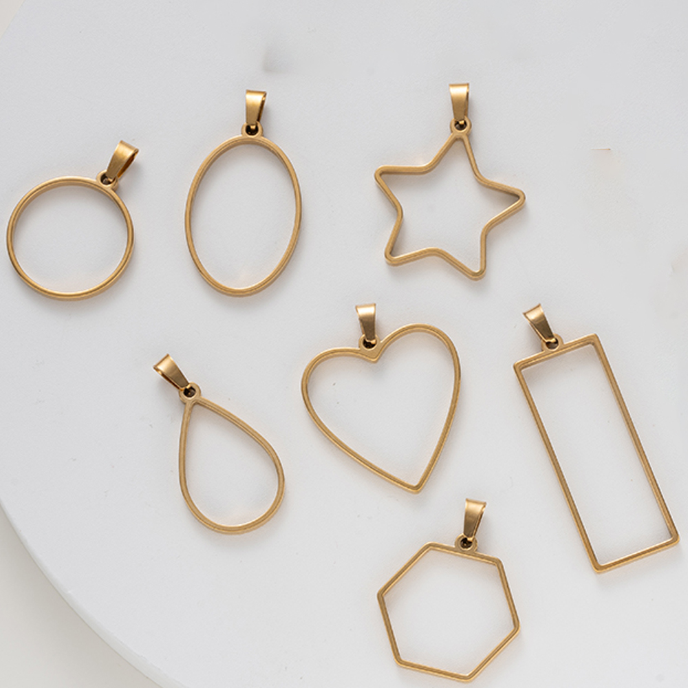 5pcs Stainless Steel Open Back – обзор и цена Bezels Pendant Resin