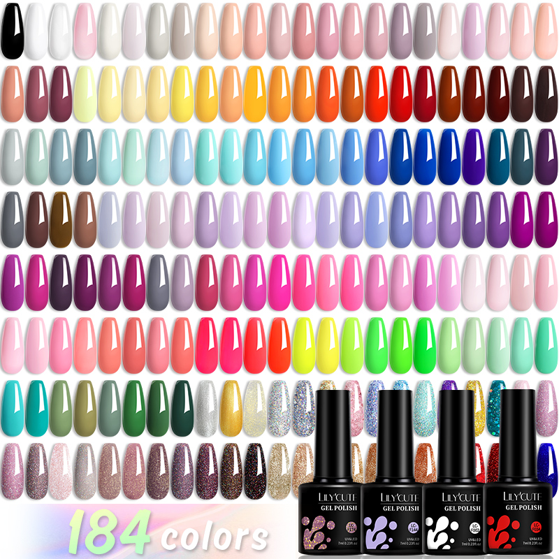 LILYCUTE 184 Colors 7ML Gel Na – обзор и цена Resin Art Purple