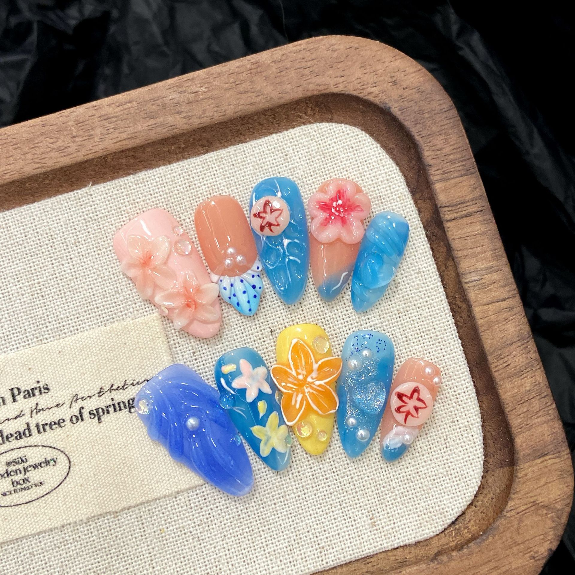 10pcs Pure Hand Pressed Almond – обзор и цена Resin Art Flower