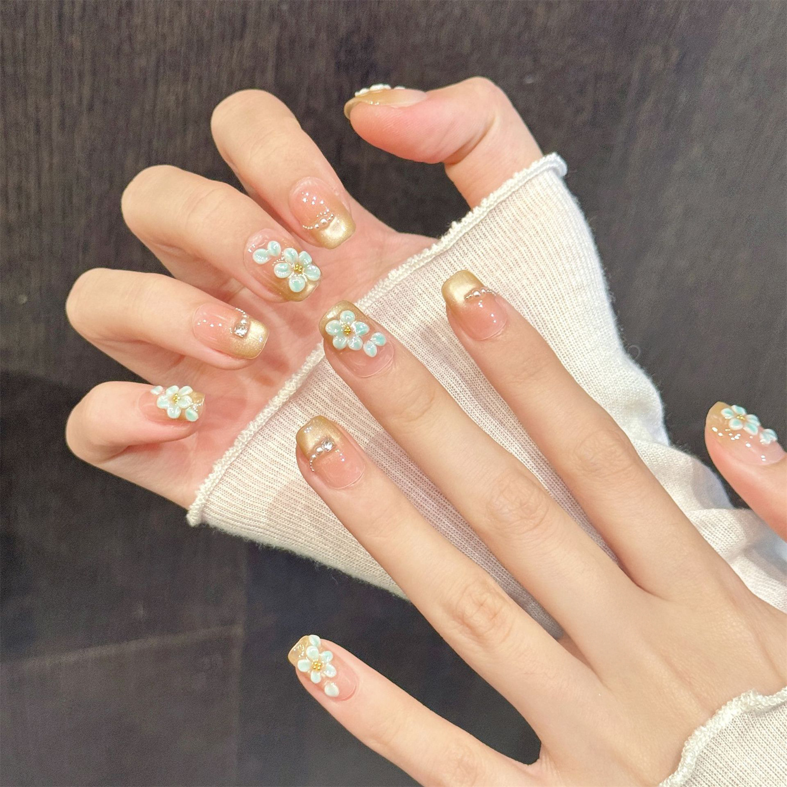 Handmade Fake Nails 10pcs Wear – обзор и цена Resin Art Flower