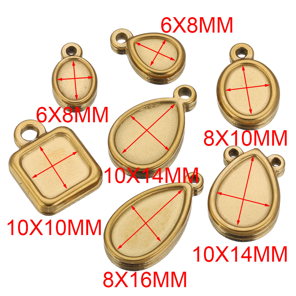 5pcs Stainless Steel Square Dr – обзор и цена Bezels Pendant Resin