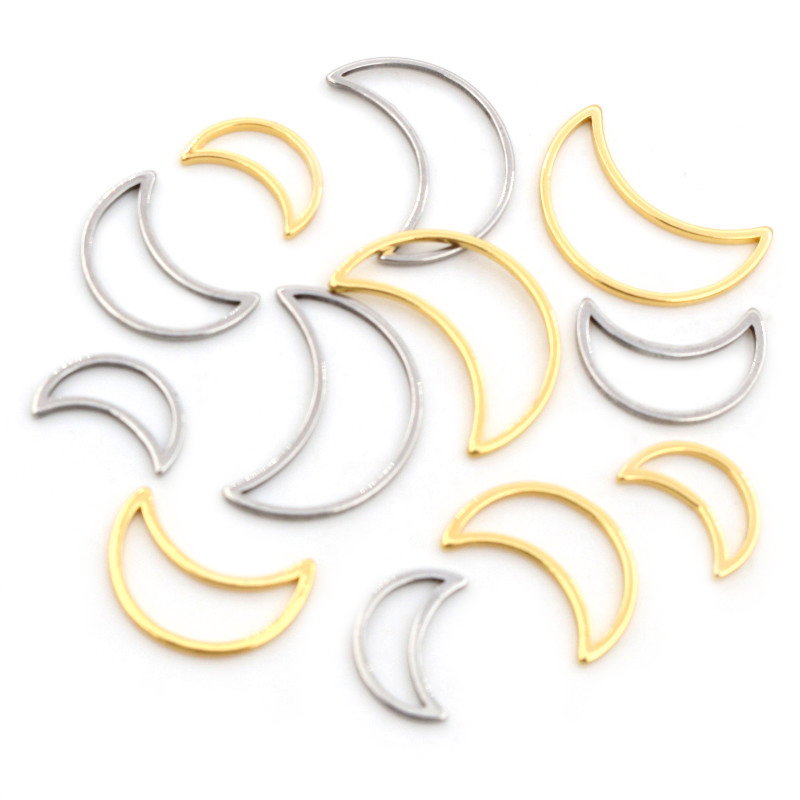 20pcs 3 Size Moon Charm Gold S – обзор и цена Bezels Pendant Resin