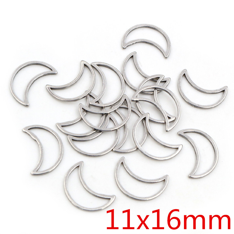 20pcs 3 Size Moon Charm Gold S – обзор и цена Bezels Pendant Resin