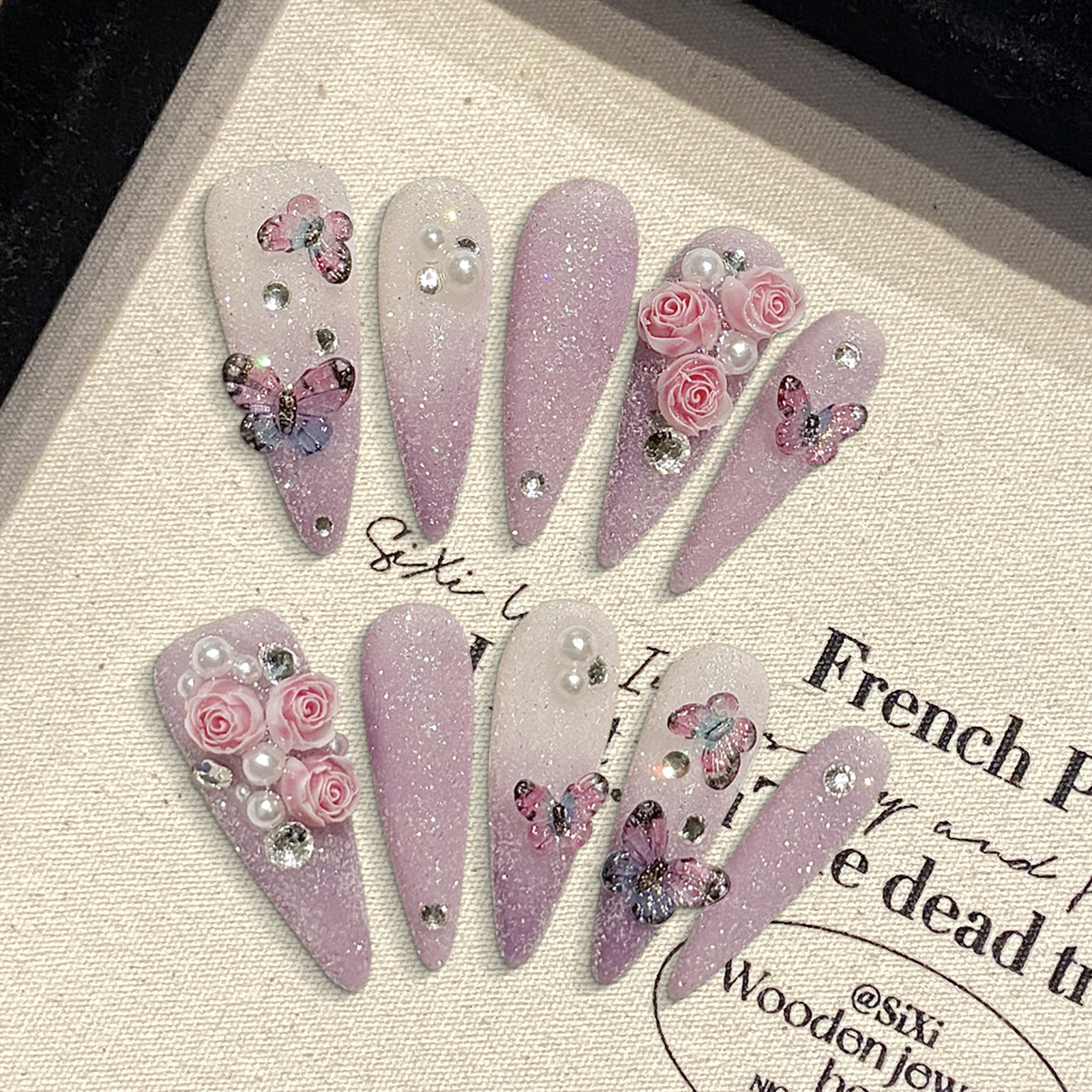 10pcs Long Stiletto Handmade F – обзор и цена Resin Art Flower