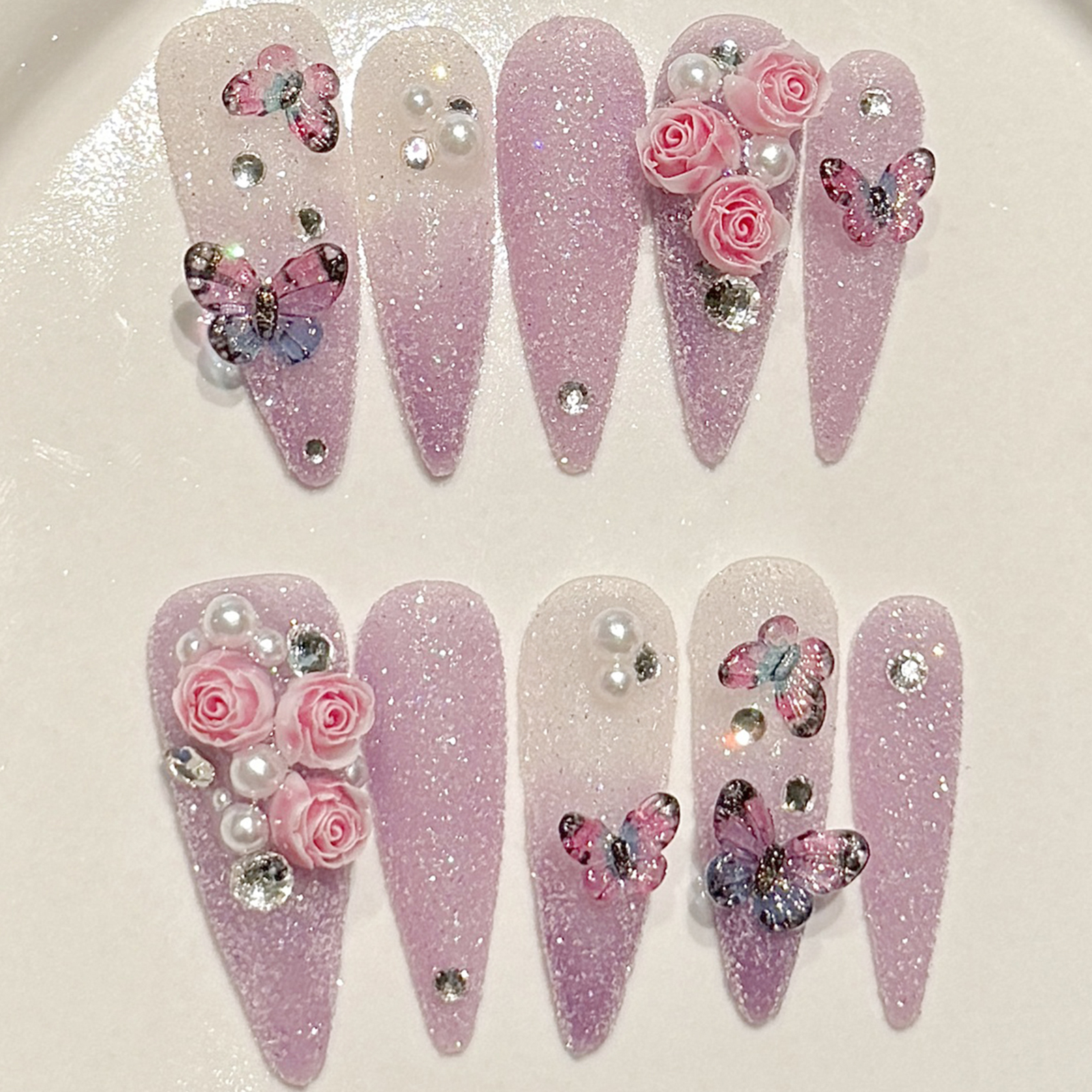 10pcs Long Stiletto Handmade F – обзор и цена Resin Art Flower
