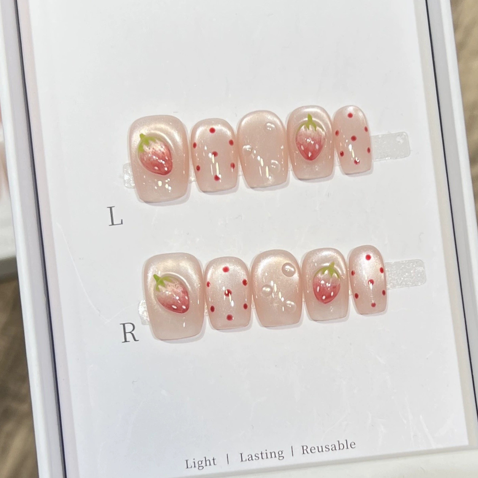 10PCS Short Square Fake Nails  – обзор и цена Resin Art Flower