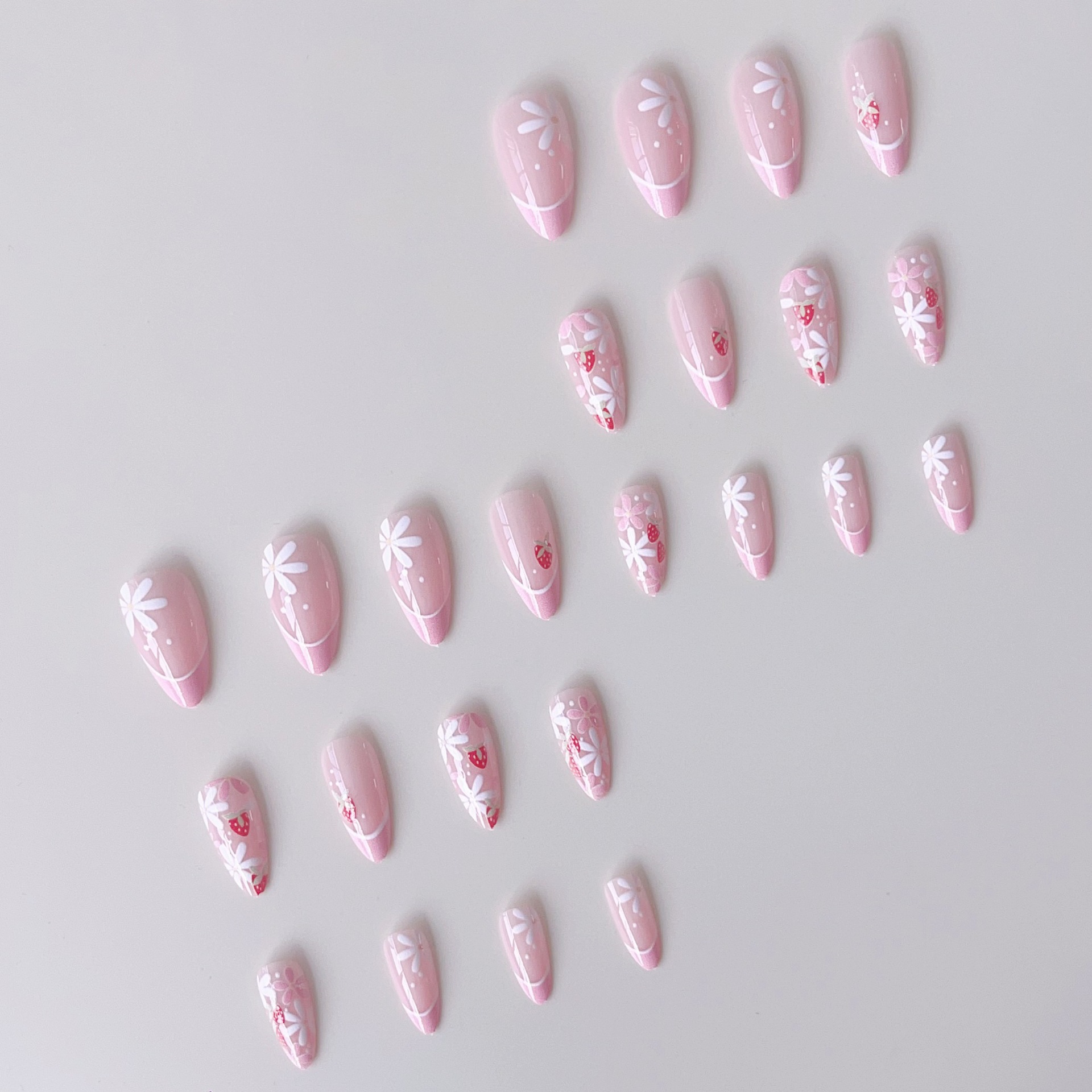 24pcs Ins Short Almond False N – обзор и цена Resin Art Flower