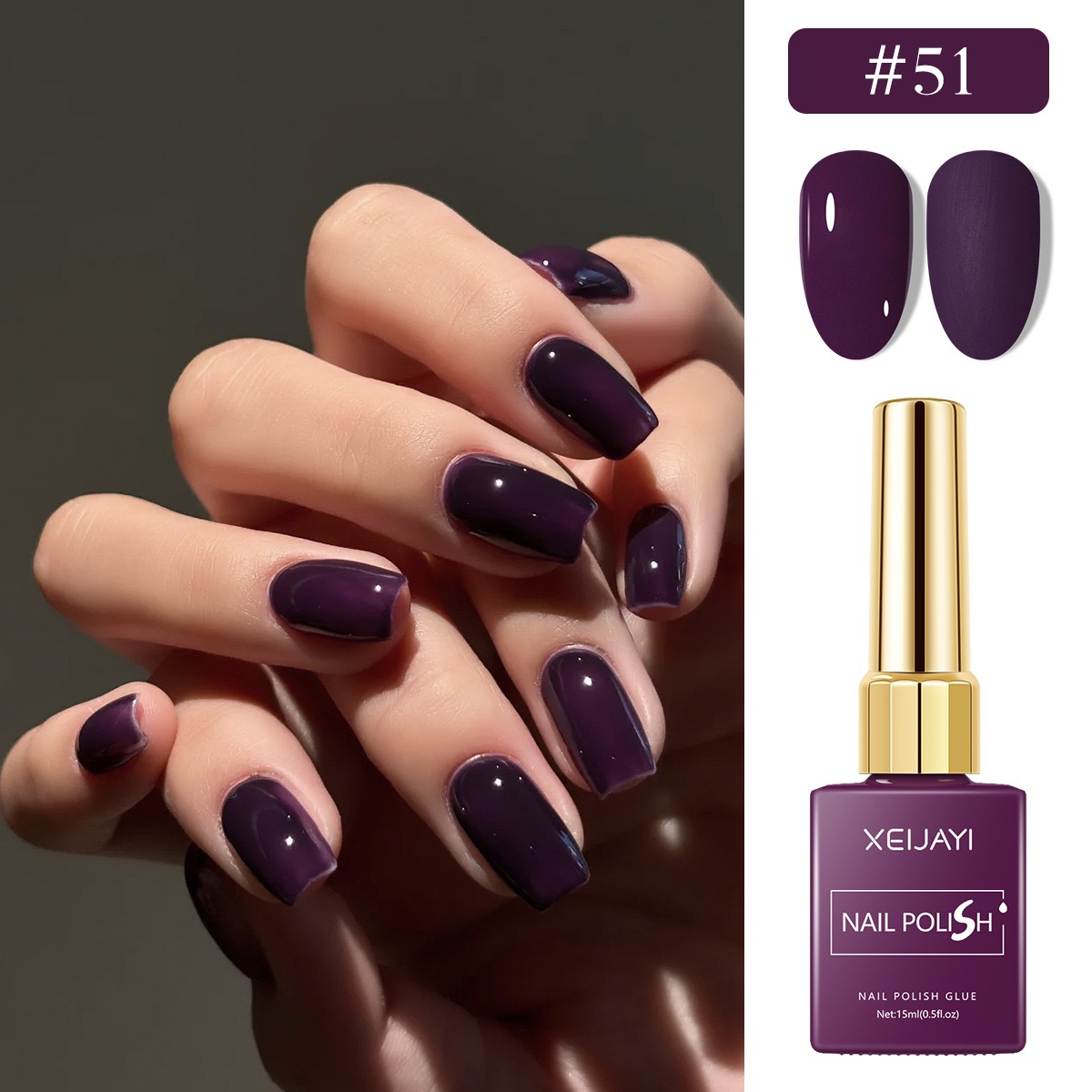 6PCS/SET 15ml Gel Nail Polish  – обзор и цена Resin Art Purple