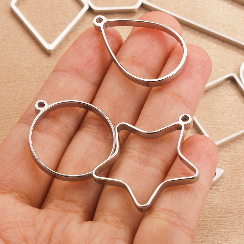 10pcs Stainless Steel No Fadin – обзор и цена Bezels Pendant Resin
