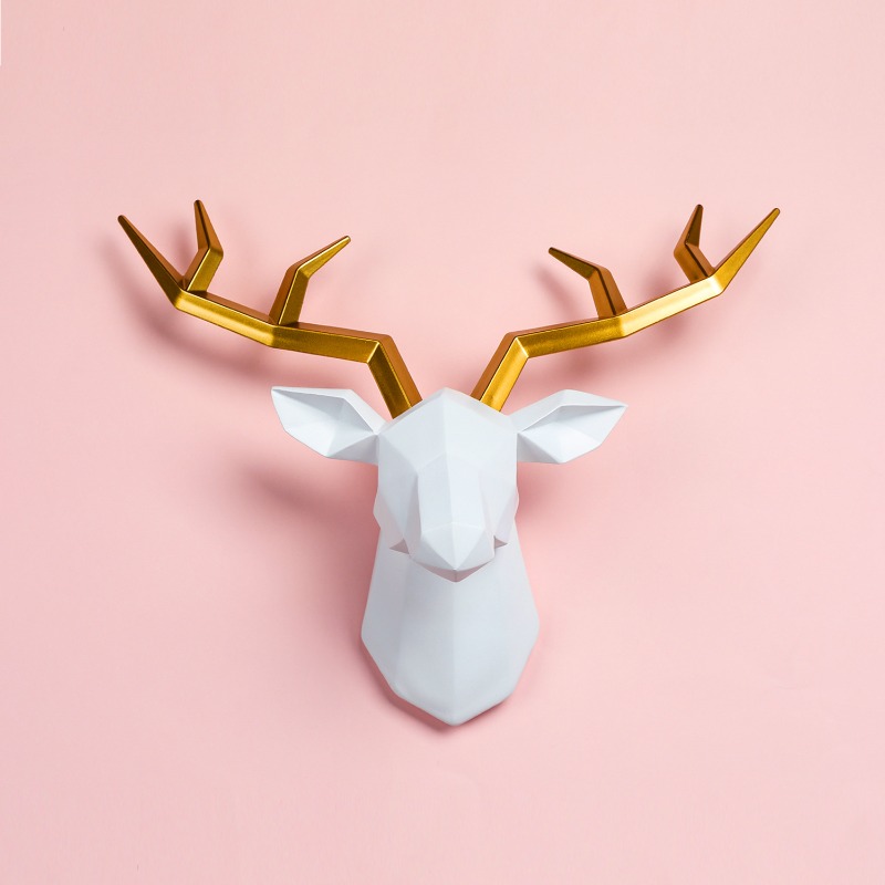 1PC Deer Head Sculpture Animal – обзор и цена Resin Art Sculptures