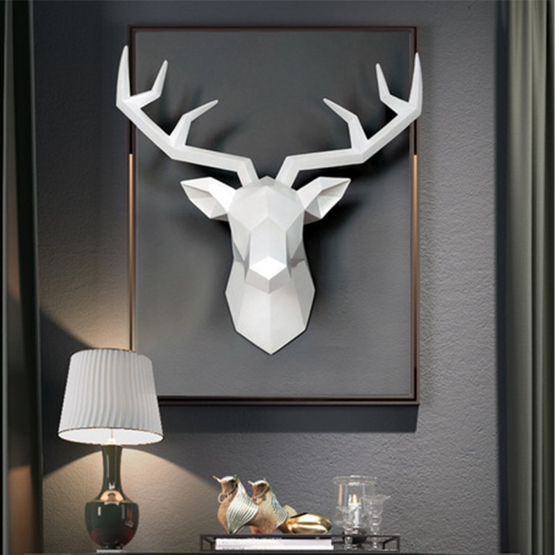 1PC Deer Head Sculpture Animal – обзор и цена Resin Art Sculptures