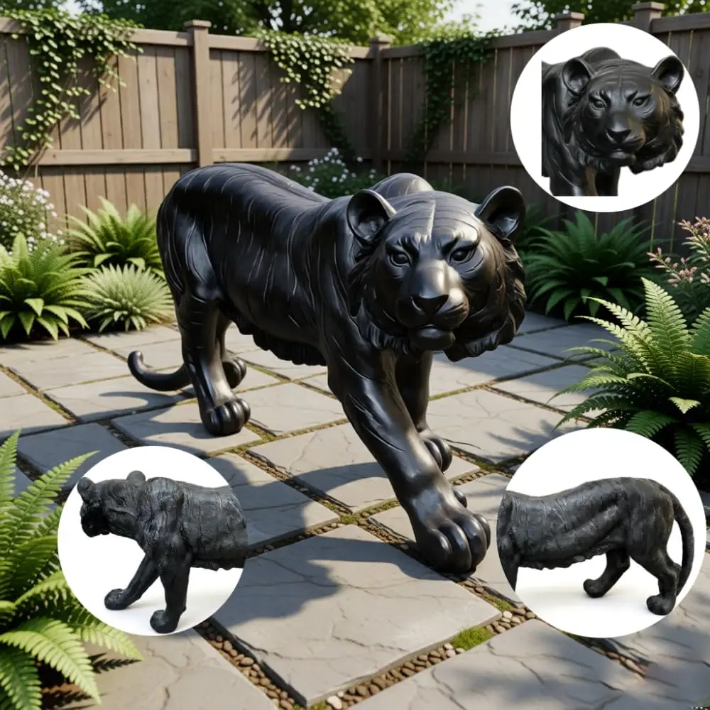 Black Tiger Statue Outdoor Dec – обзор и цена Resin Art Sculptures