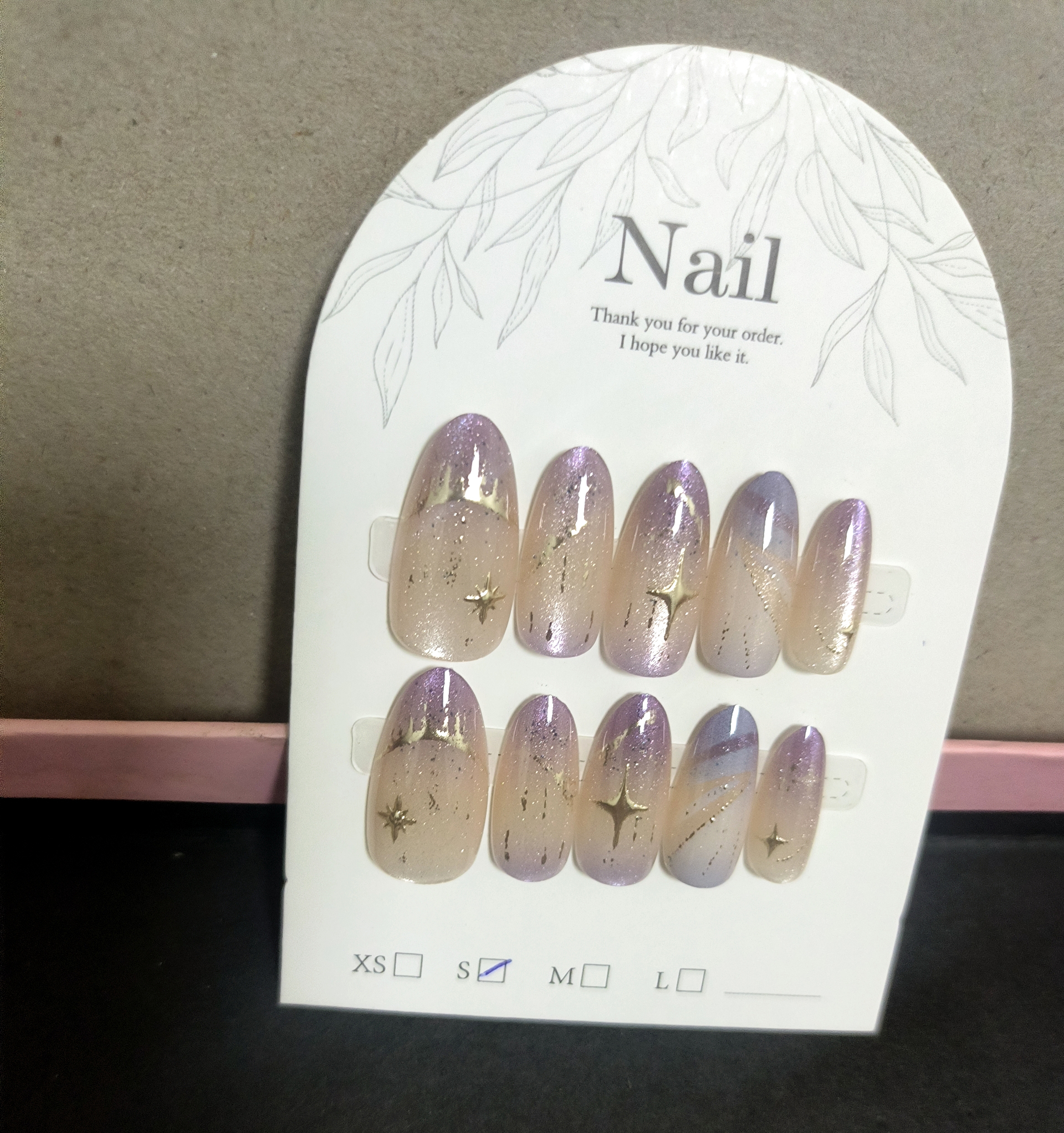10pcs Cat Eye Purple False Nai – обзор и цена Resin Art Purple