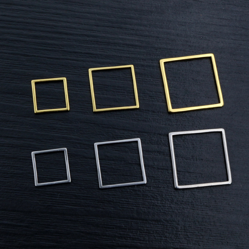 20pcs 3 Size Square Charm Gold – обзор и цена Bezels Pendant Resin