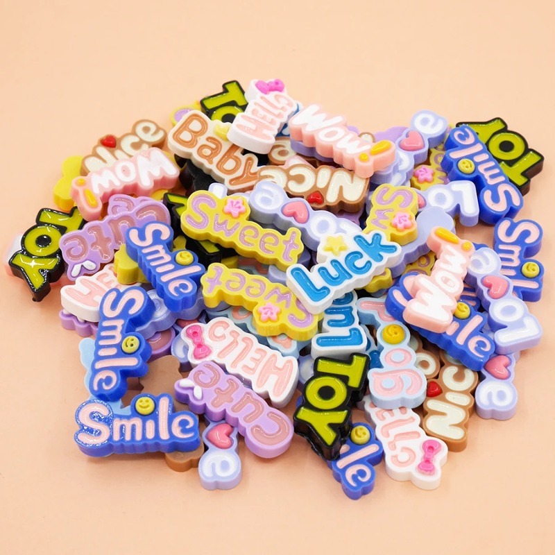 10Pcs Cute Flat Back Wow Luck  – обзор и цена Resin Art Phone Case