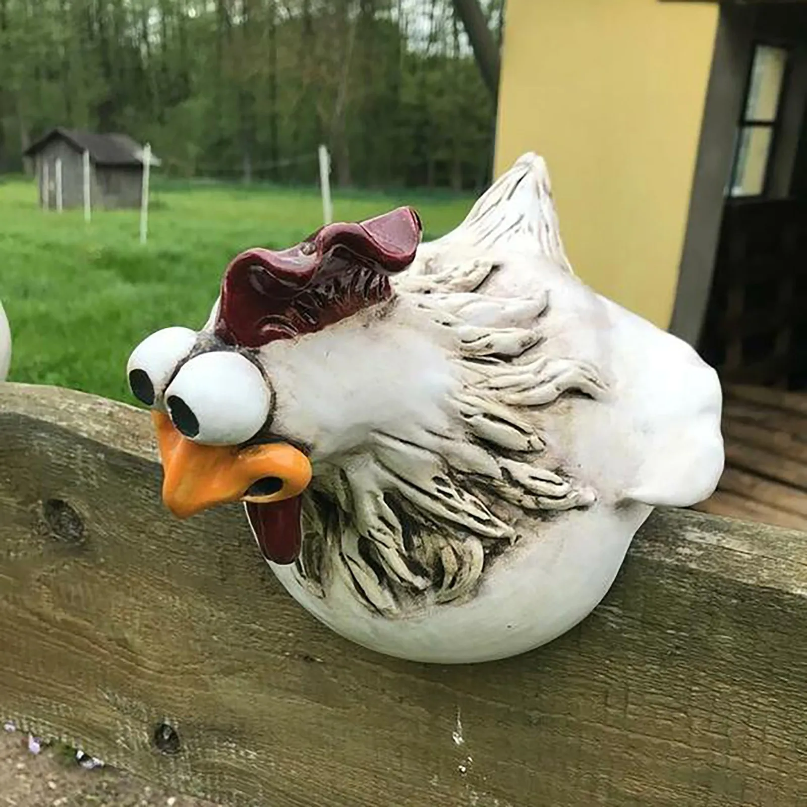 Funny Chicken Fence Decor Stat – обзор и цена Resin Art Sculptures