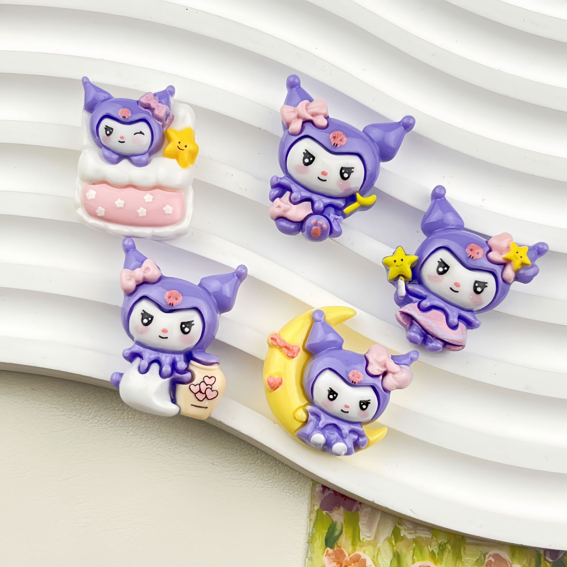 10Pcs New Mini Kawaii Cartoon  – обзор и цена Resin Art Purple