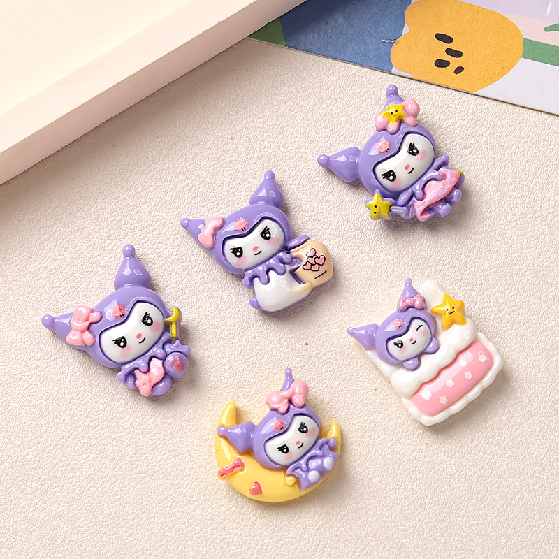 10Pcs New Mini Kawaii Cartoon  – обзор и цена Resin Art Purple