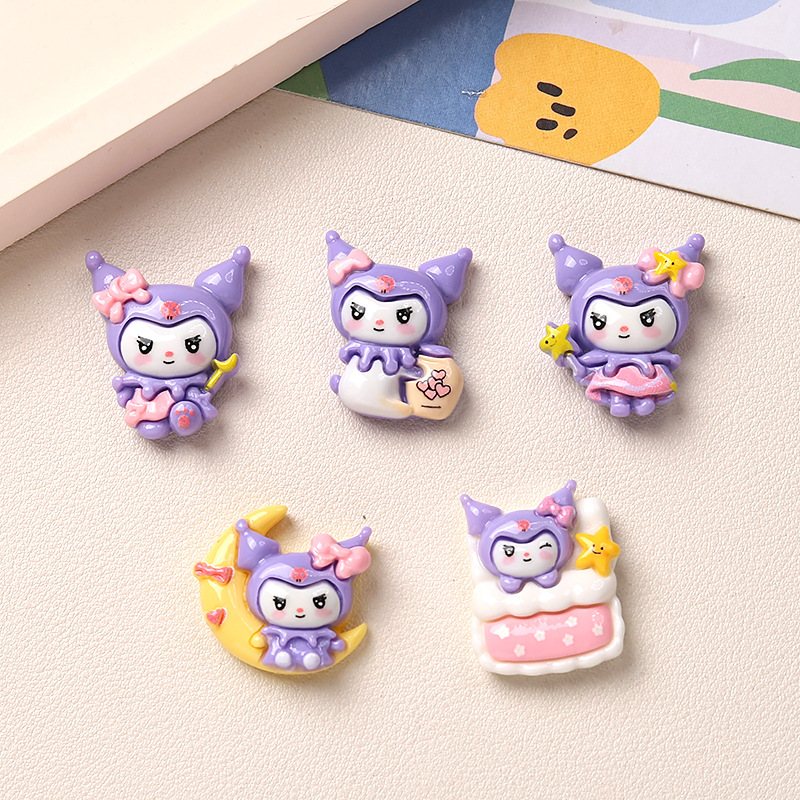 10Pcs New Mini Kawaii Cartoon  – обзор и цена Resin Art Purple