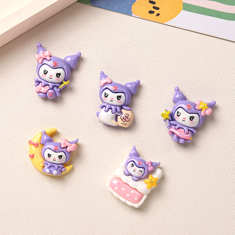 10Pcs New Mini Kawaii Cartoon  – обзор и цена Resin Art Purple