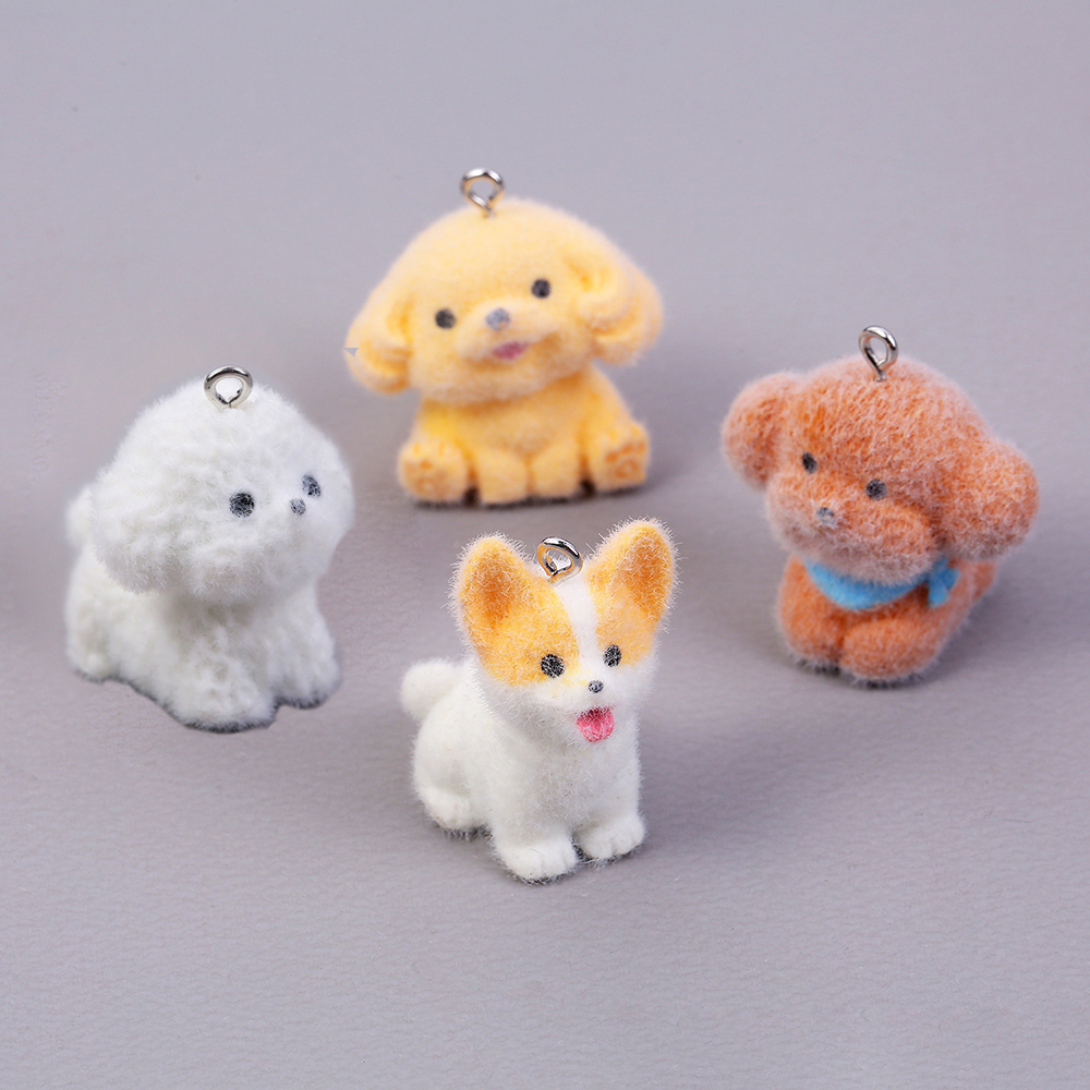 10pcs Flocking Puppy Dog Resin – обзор и цена Resin Art Engagement